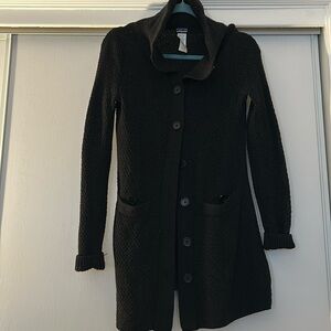 Patagonia, thigh length sweater coat